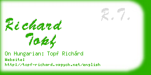 richard topf business card